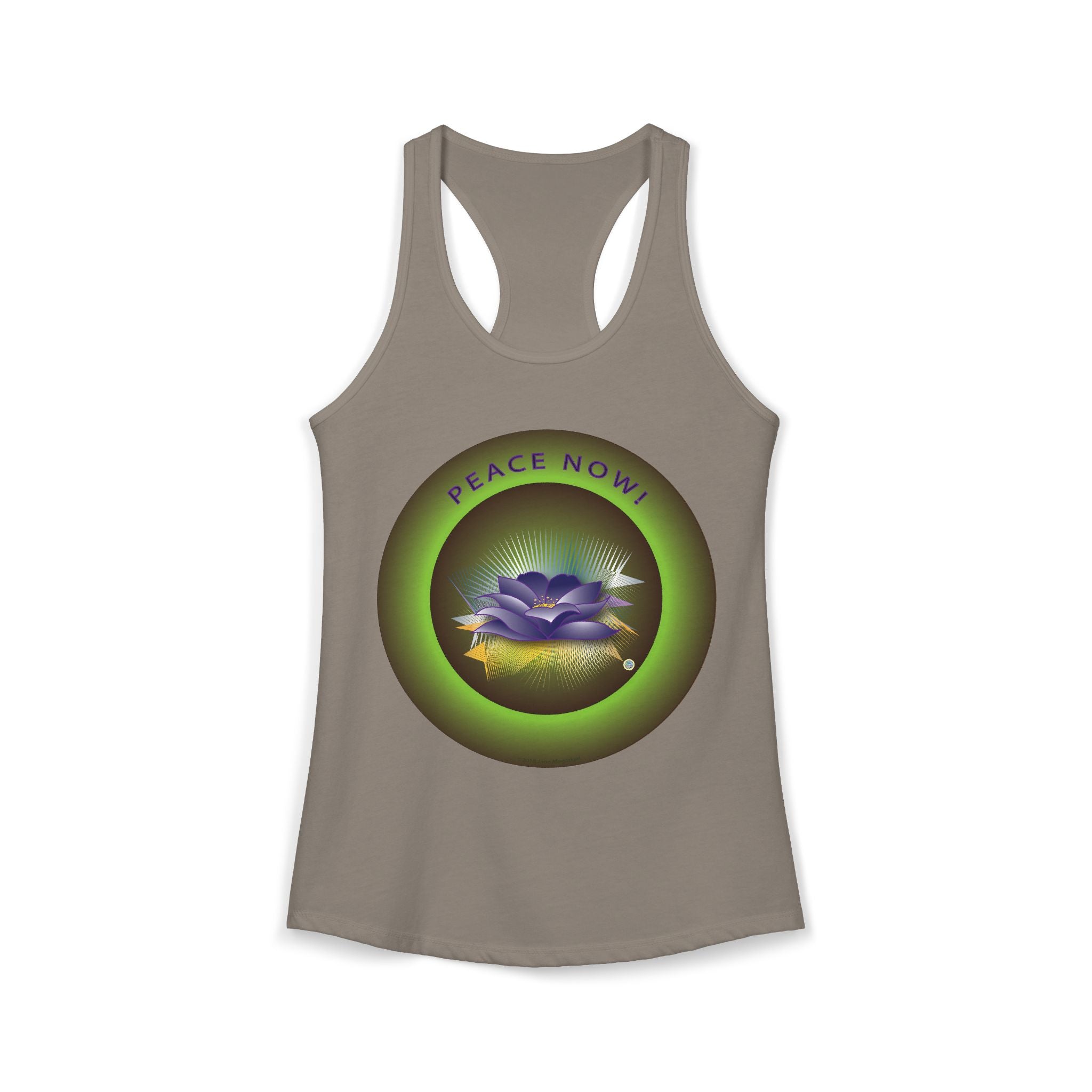 Lotus and Green Peace Racerback Tank