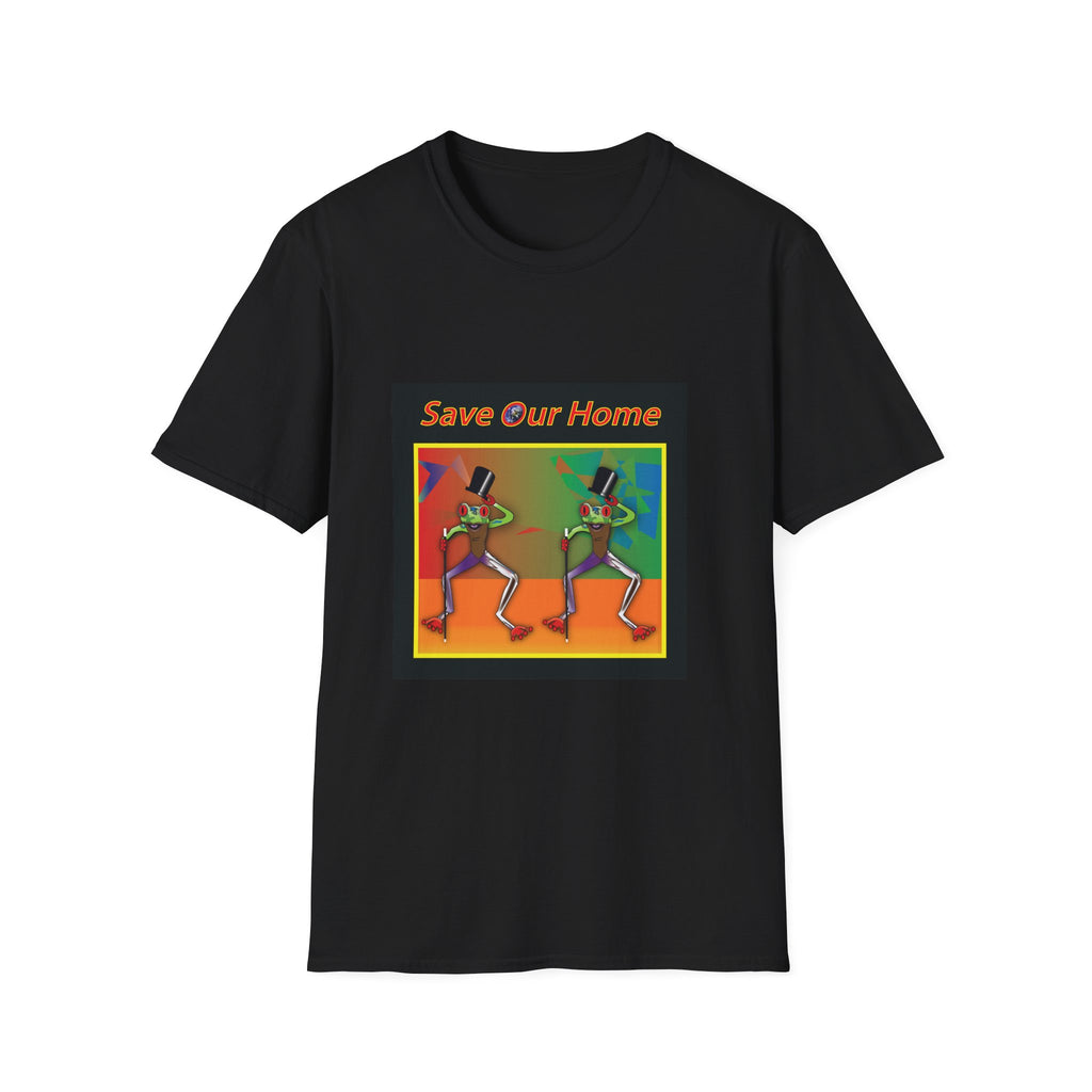 Dancing Frogs, Top Hats and Canes Unisex Softstyle T-Shirt