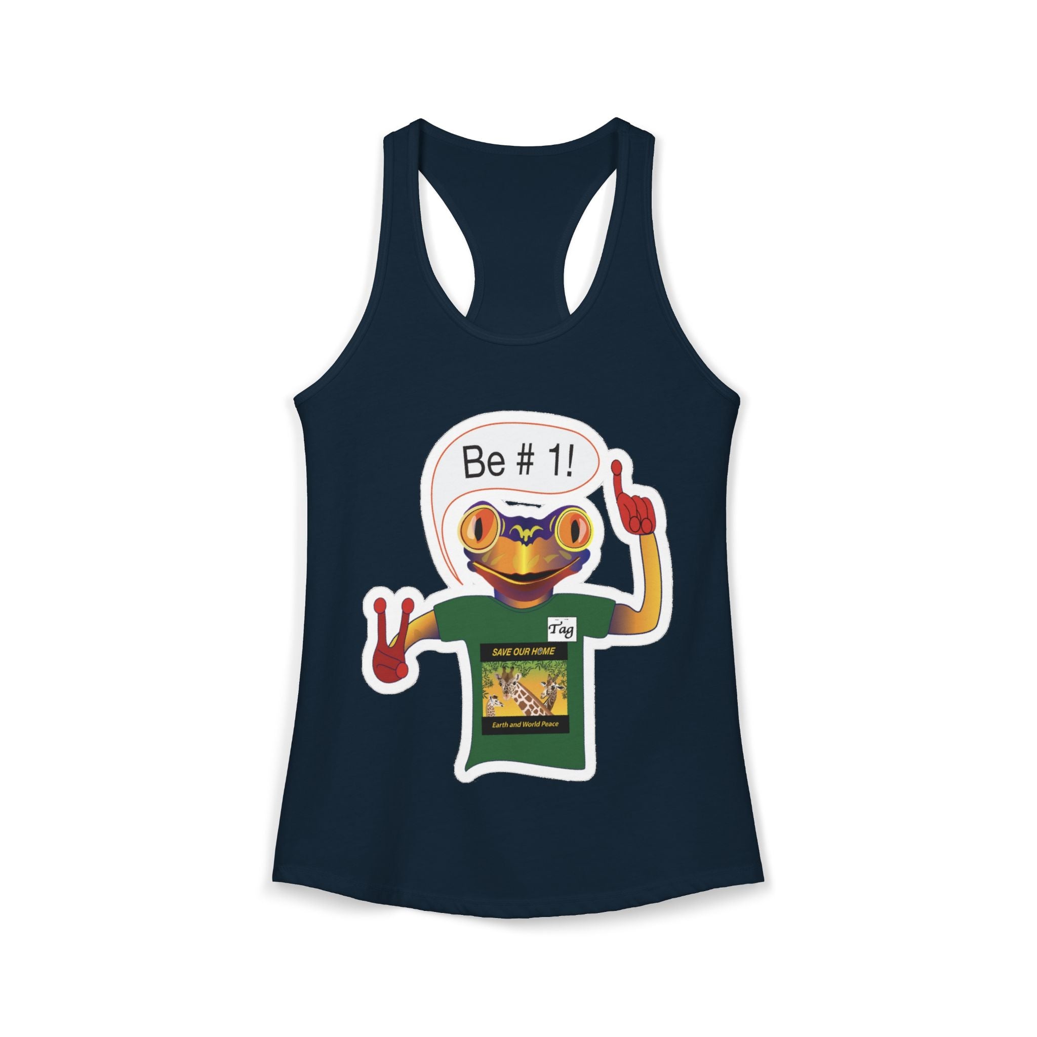 Frog Sticker Tank Tops Be # 1
