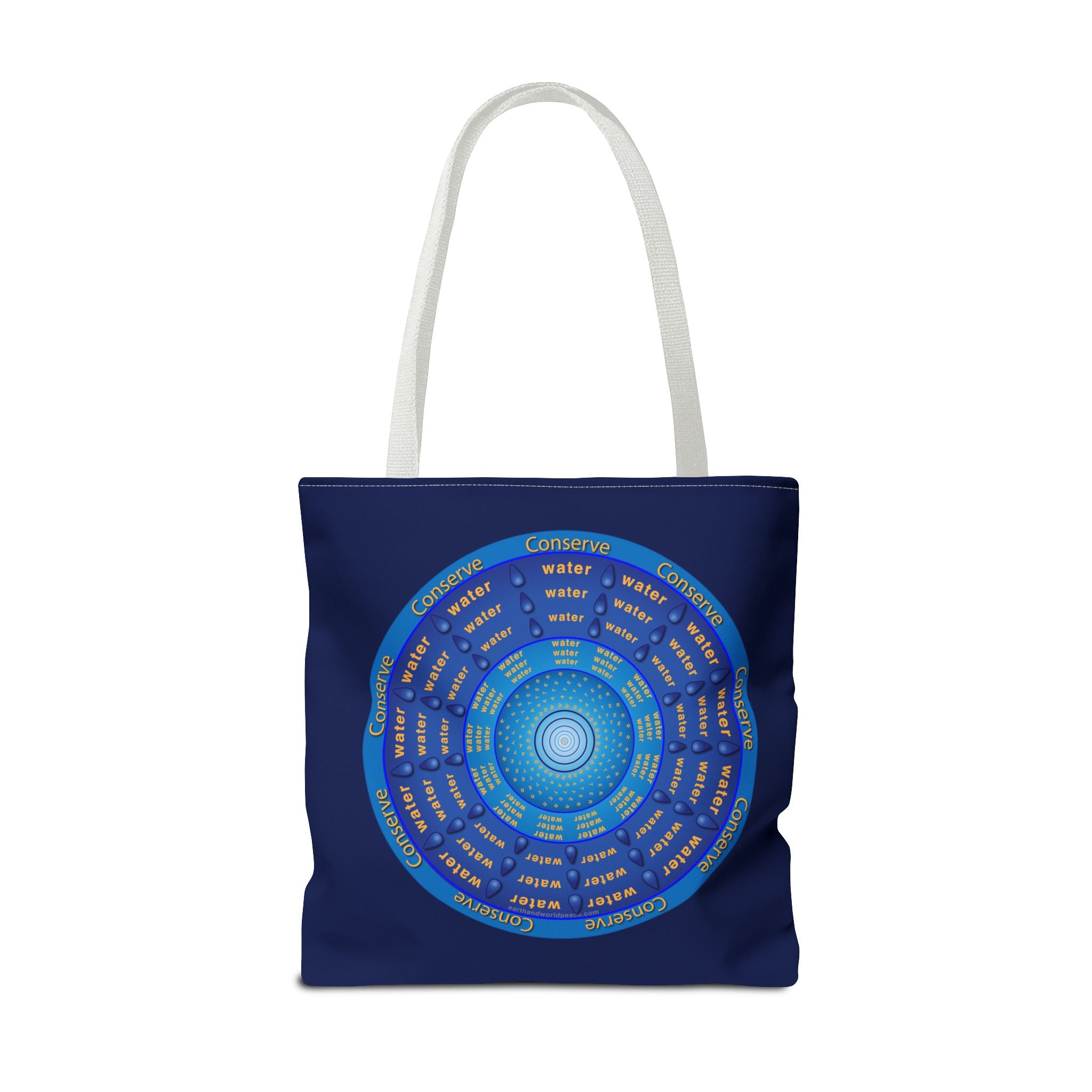 Conserve Water Blue & Gold Tote Bag