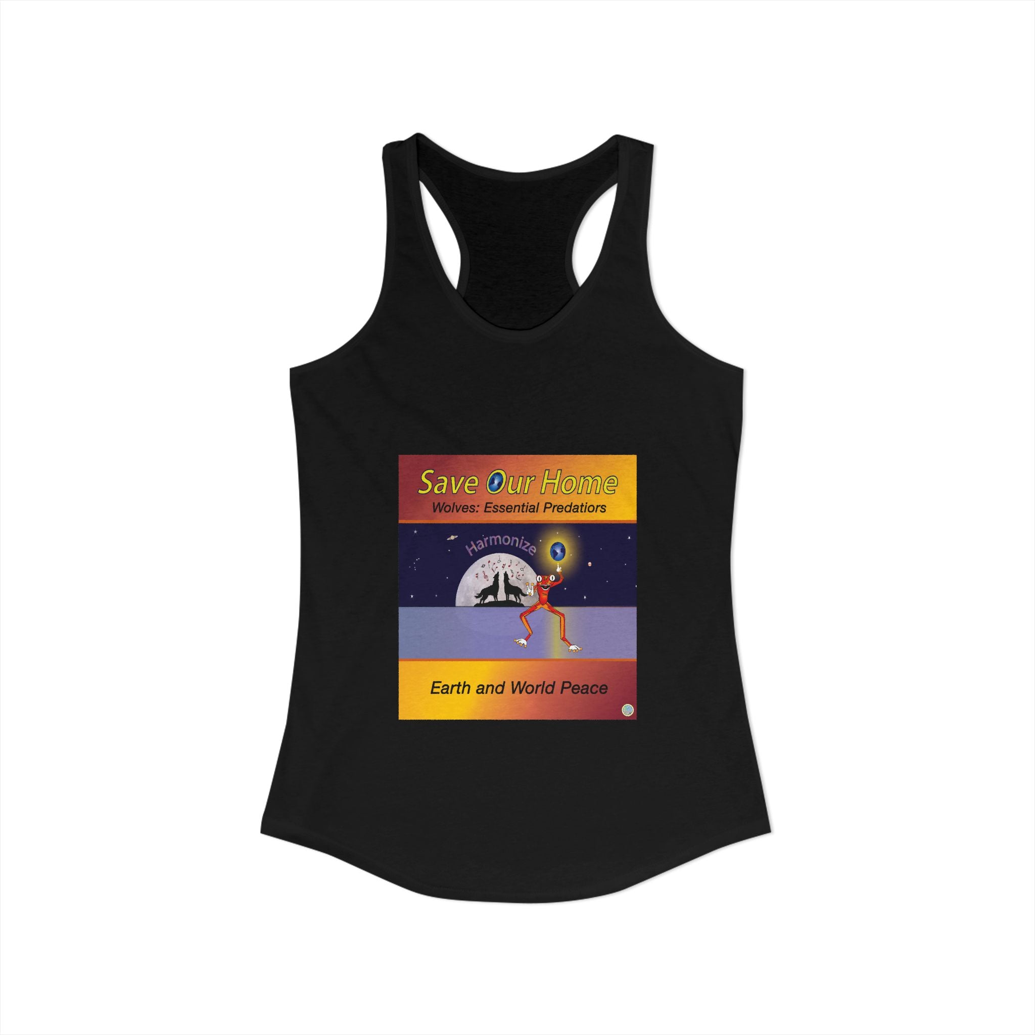 Frog and Wolves Harmonize Racerback Tank