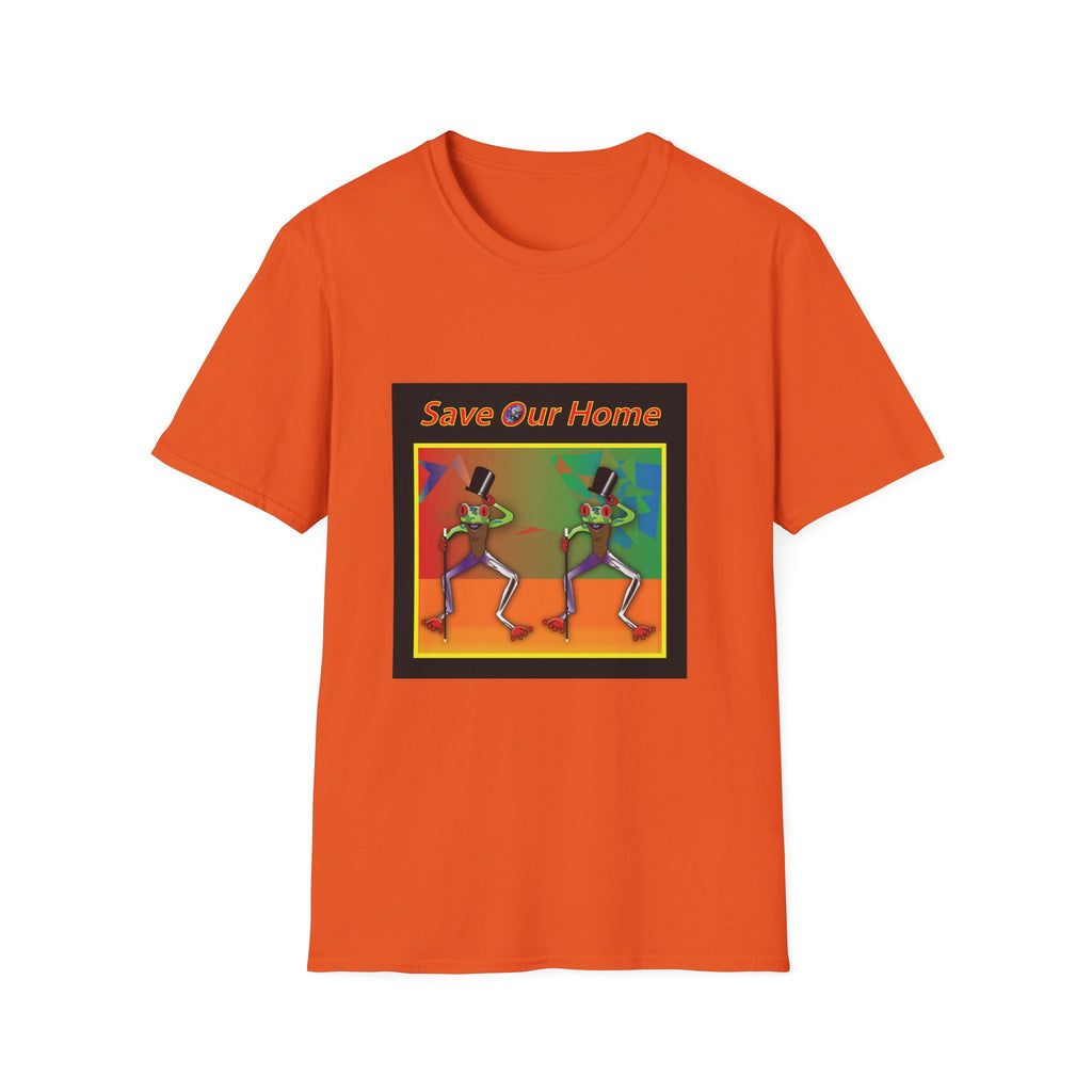 Dancing Frogs, Top Hats and Canes Unisex Softstyle T-Shirt