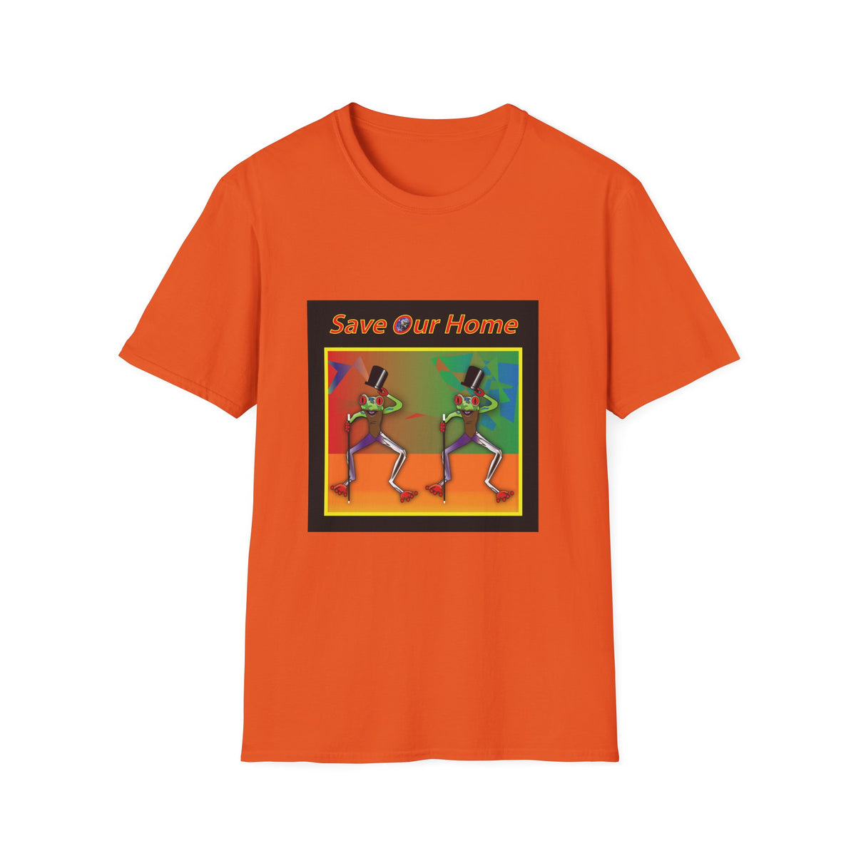 Dancing Frogs, Top Hats and Canes Unisex Softstyle T-Shirt