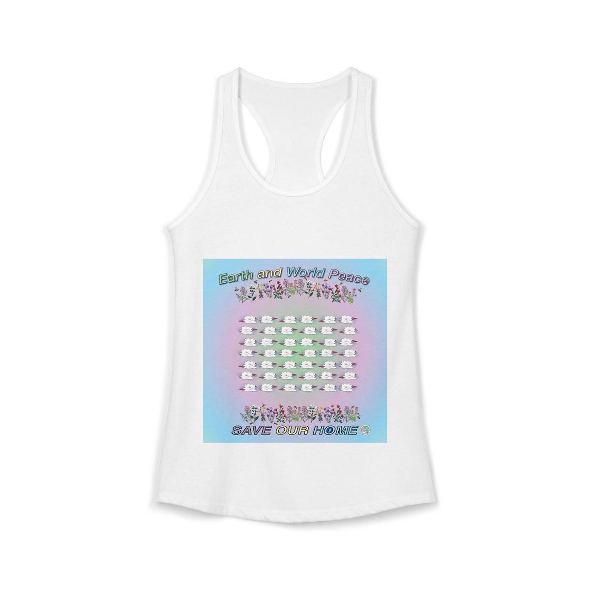 Fields of Lotus Flower Tank Top