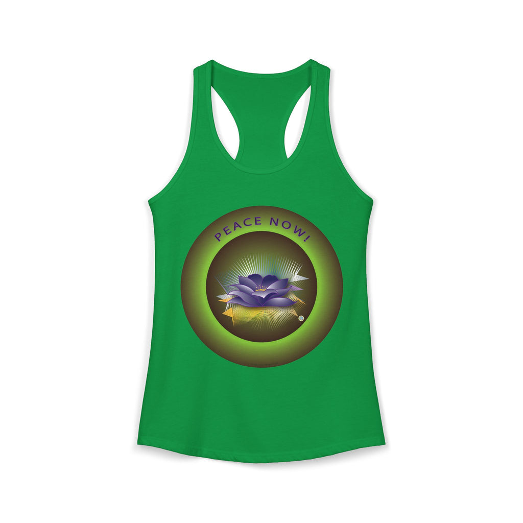 Lotus and Green Peace Racerback Tank