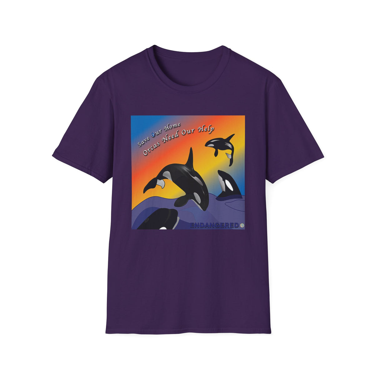 Orca at Play Unisex Softstyle T-Shirt