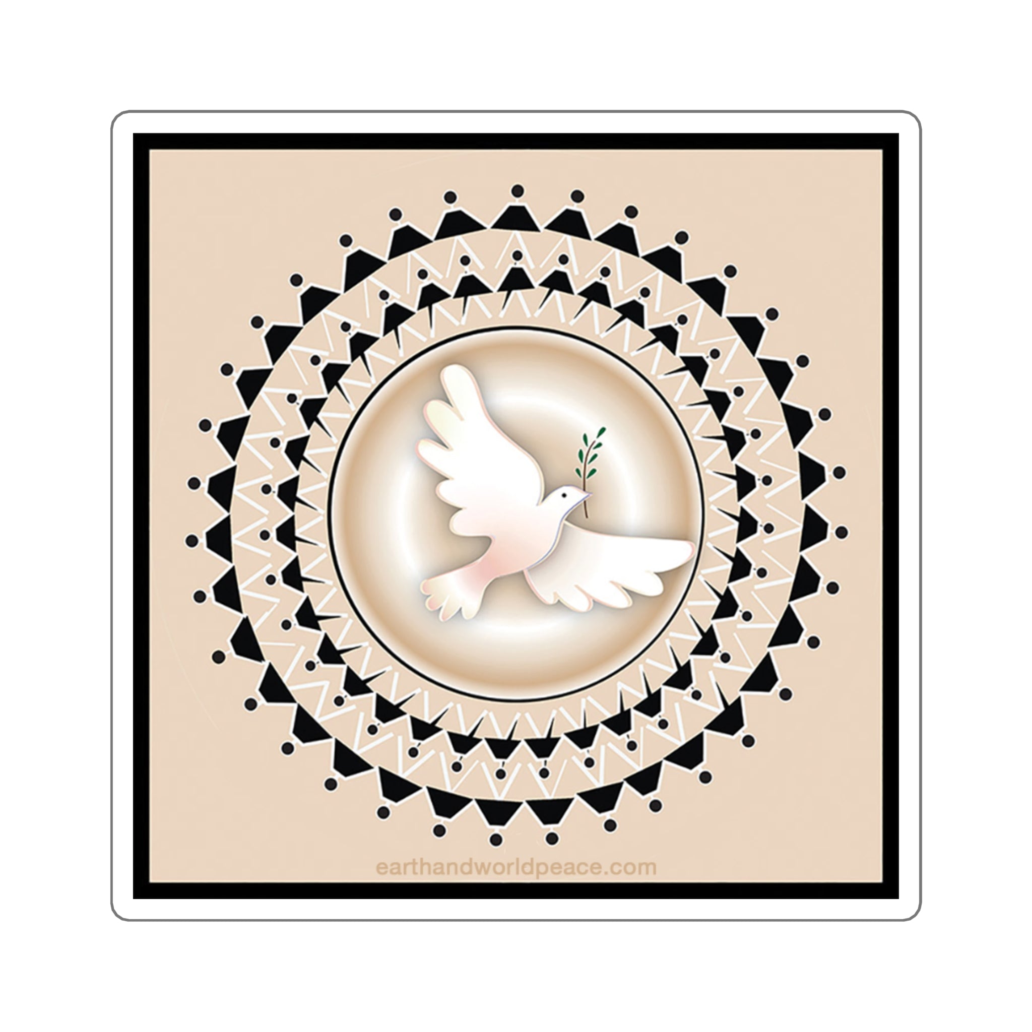 Peace Dove Creamy Sticker