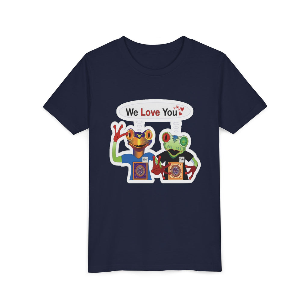 Mc Frogs say "We Love You" Kids Sticker Tee