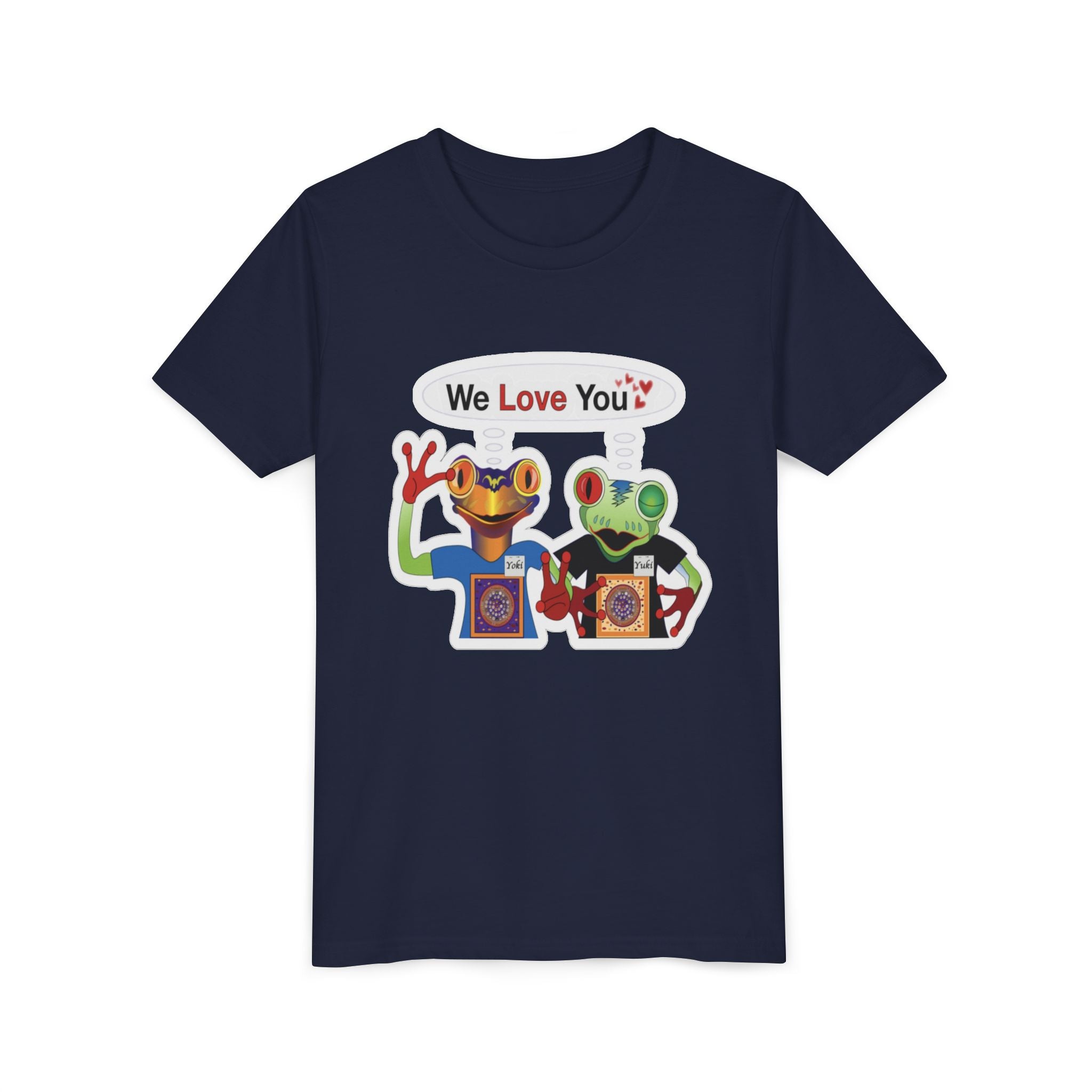 Mc Frogs say "We Love You" Kids Sticker Tee
