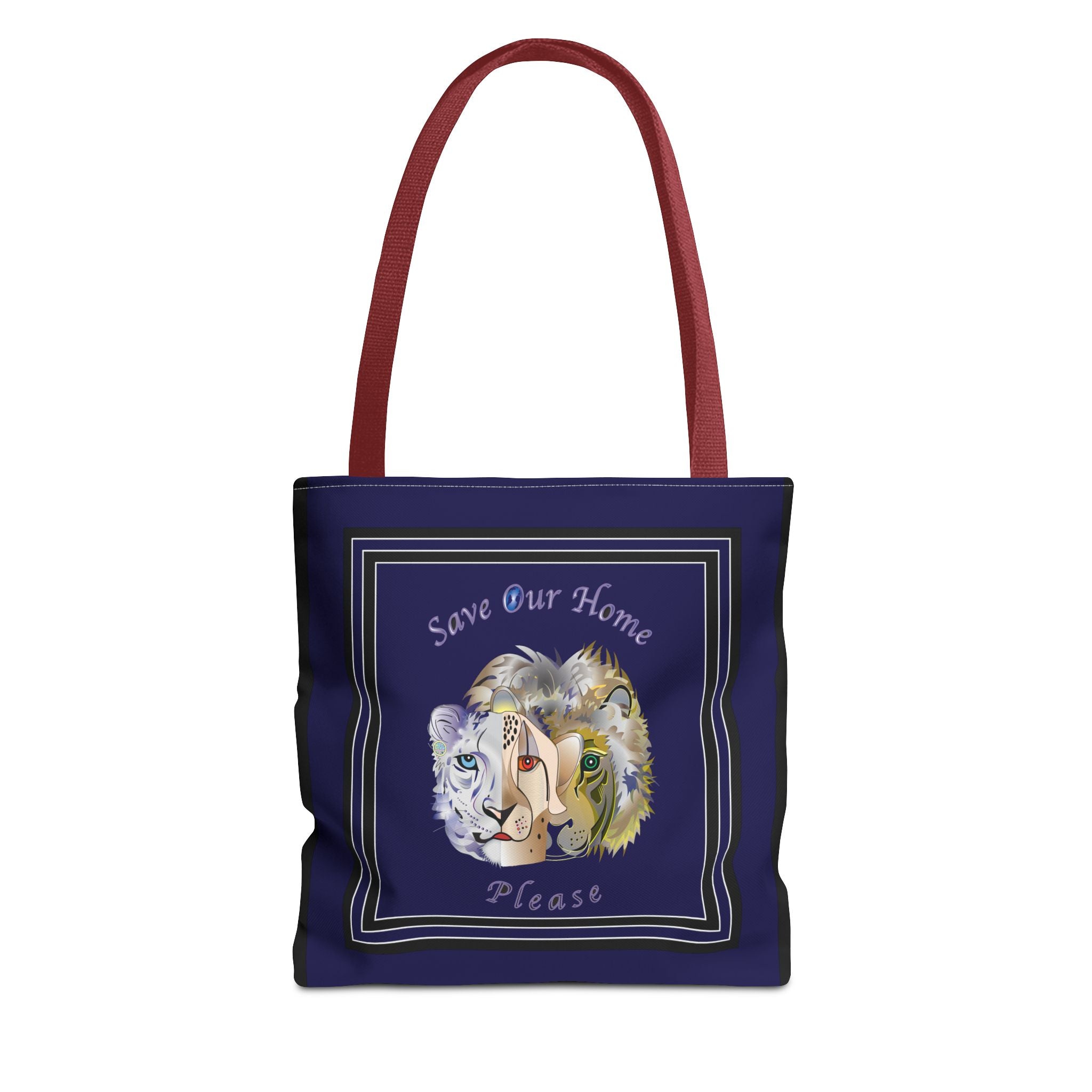 Tote Bag - Snow Leopard, Cheetah, Lion Squared