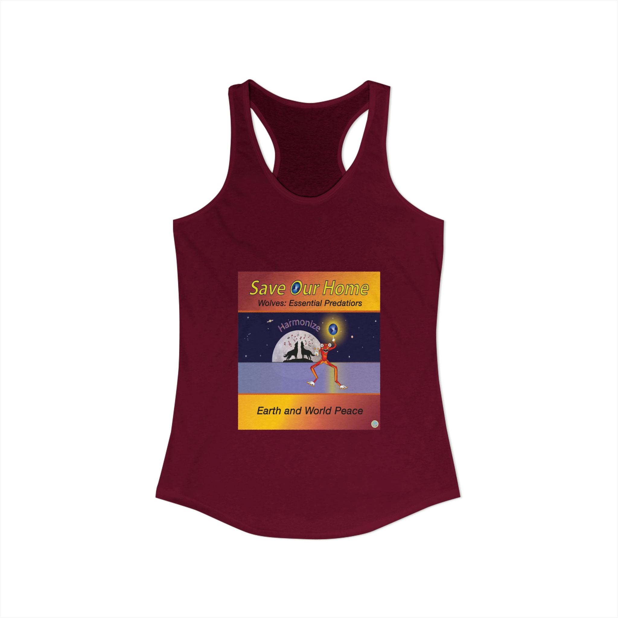 Frog and Wolves Harmonize Racerback Tank