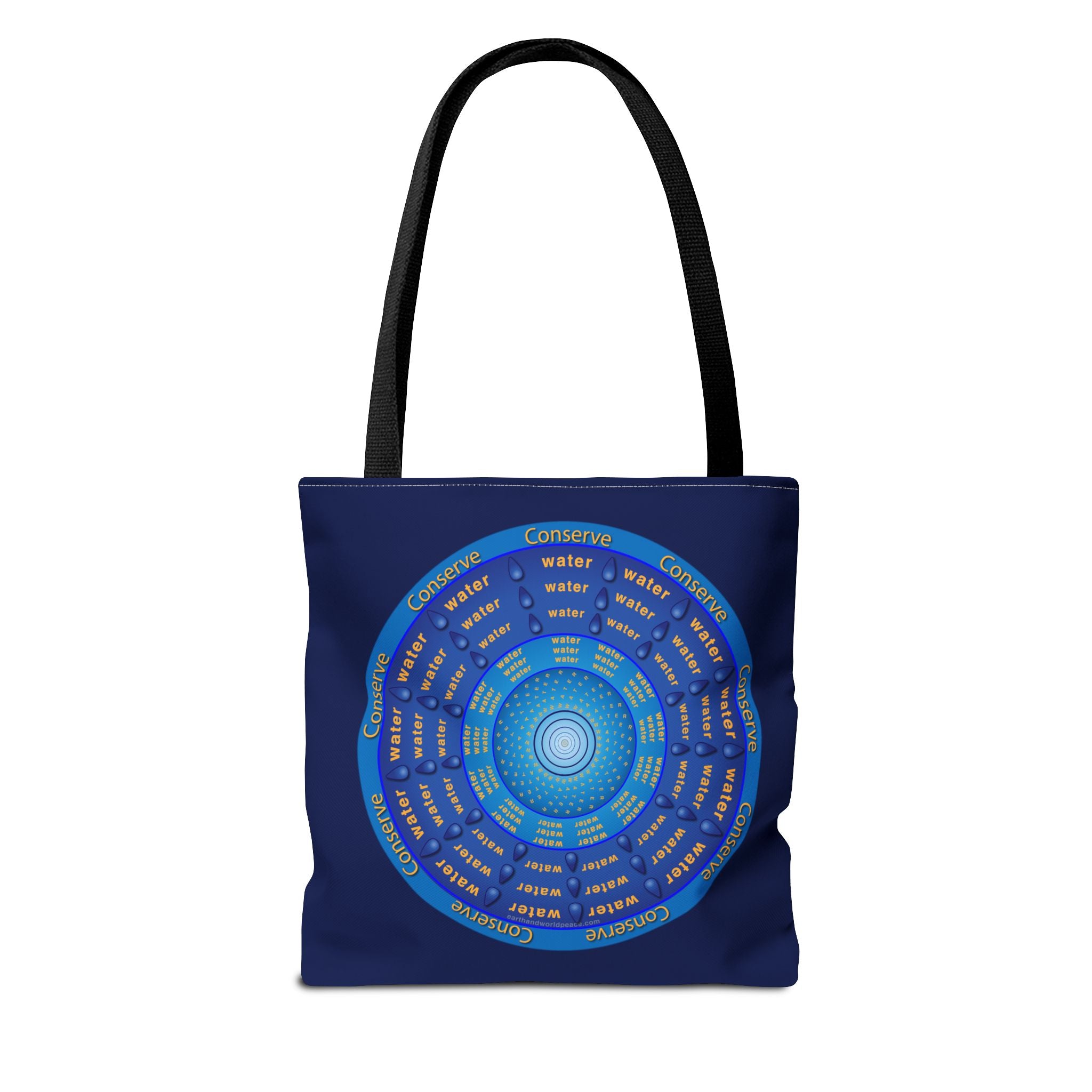 Conserve Water Blue & Gold Tote Bag