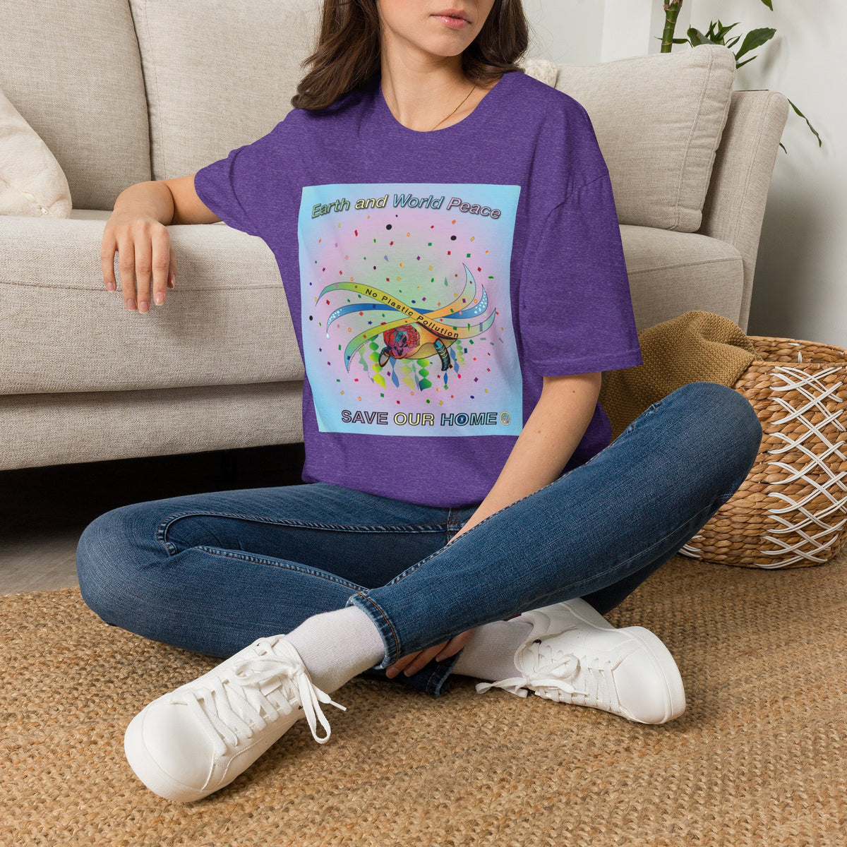 Plastic Pollution Turtle T-Shirt