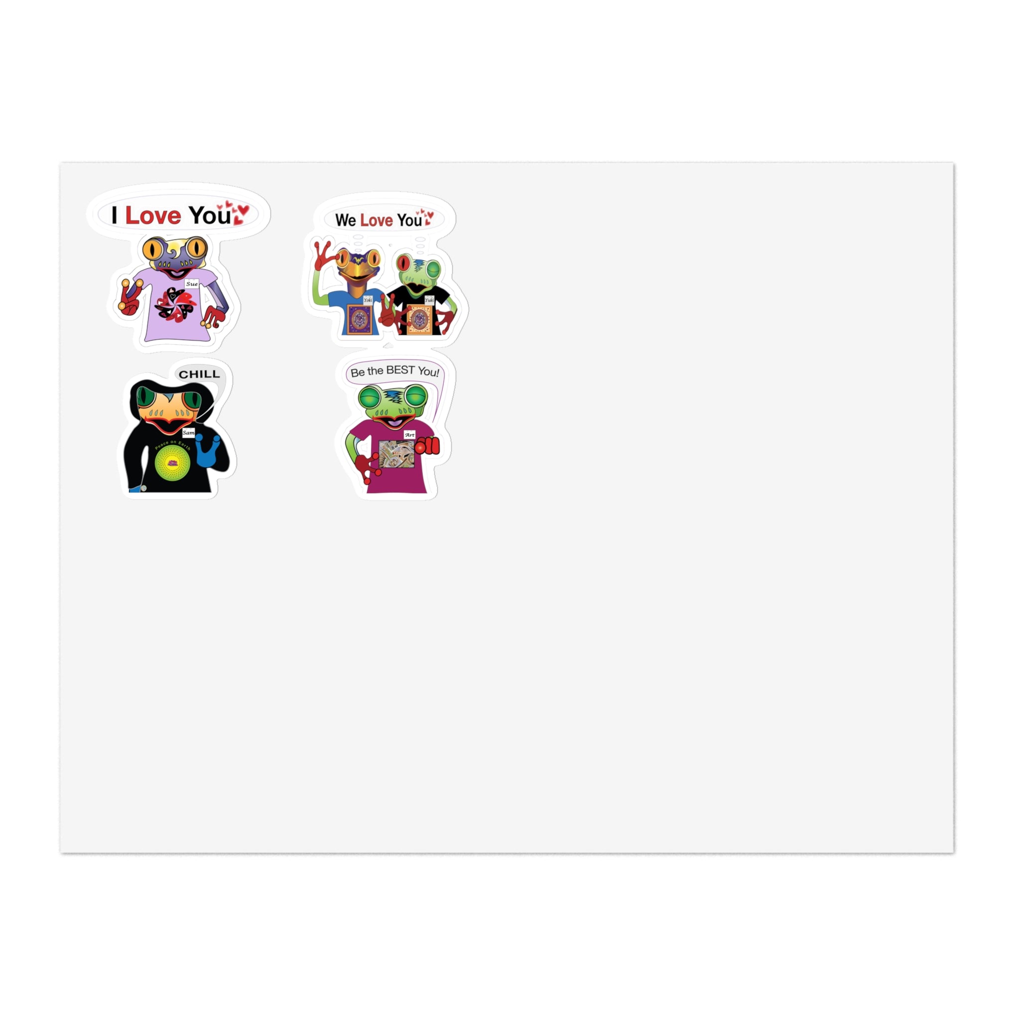 Mc Frogs I Love You Sticker Sheets
