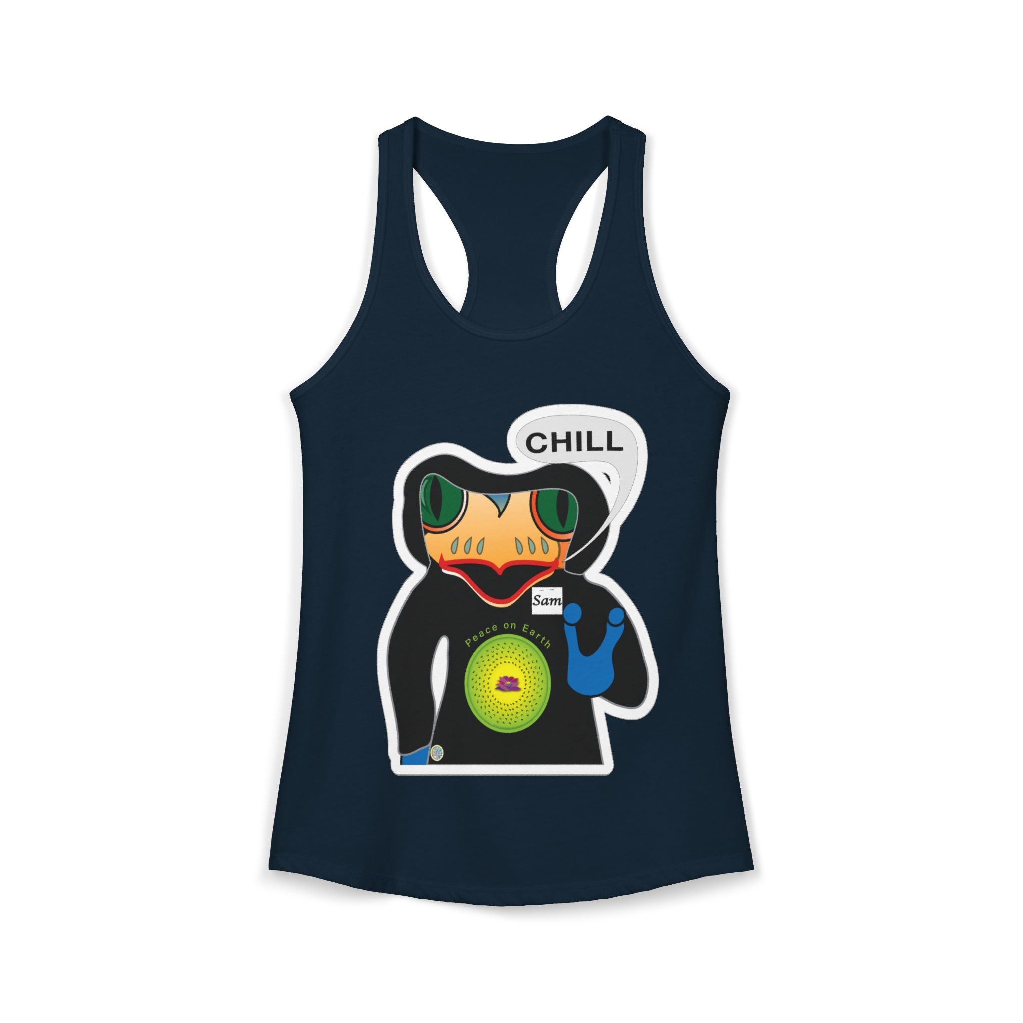 Frog Sticker Tank Tops Chill