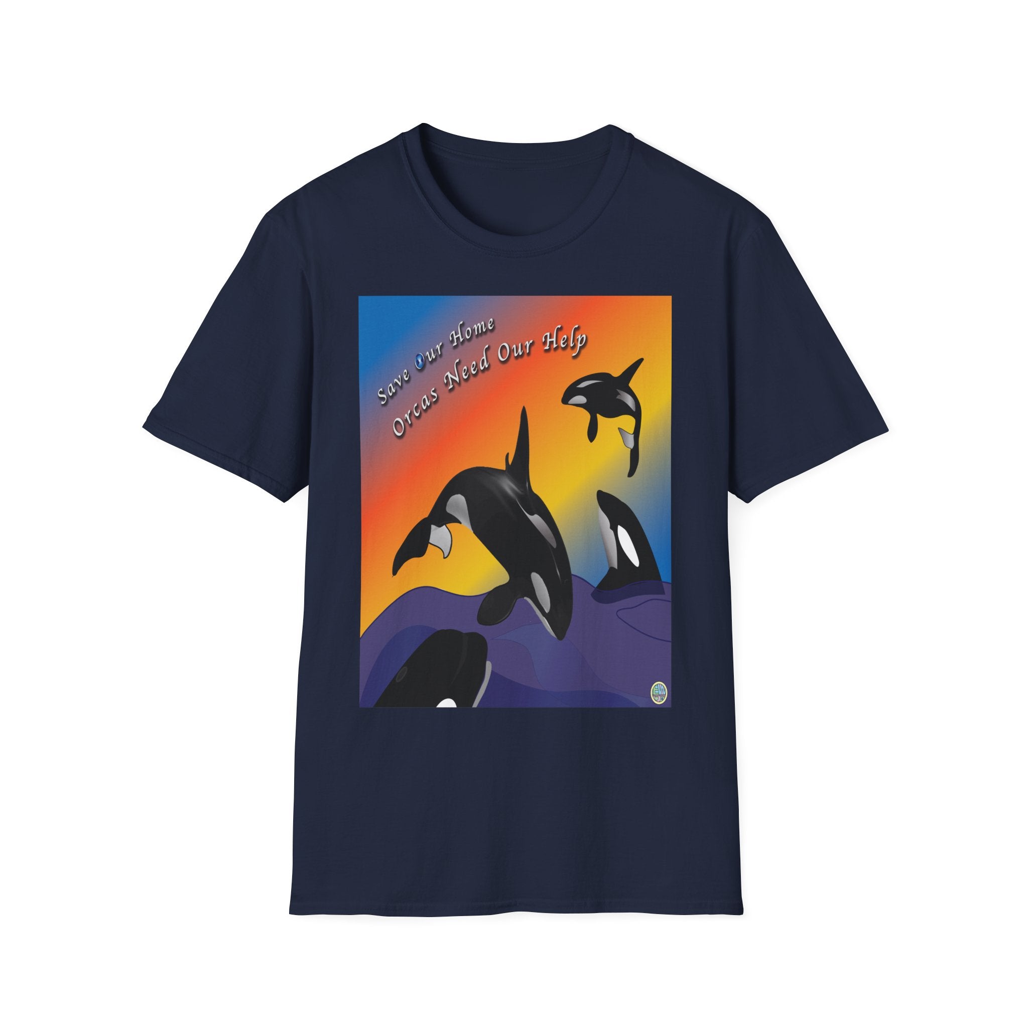 Orca at Play Unisex Softstyle T-Shirt