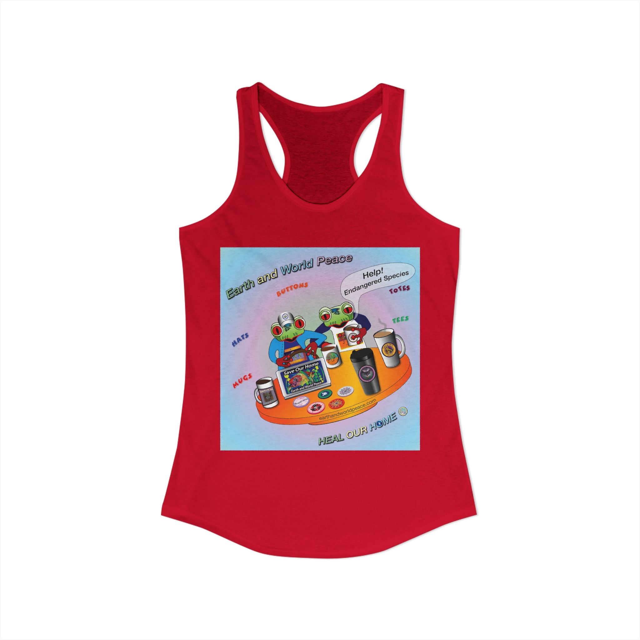 Frog Flying  Promo tank - Racerback Tank