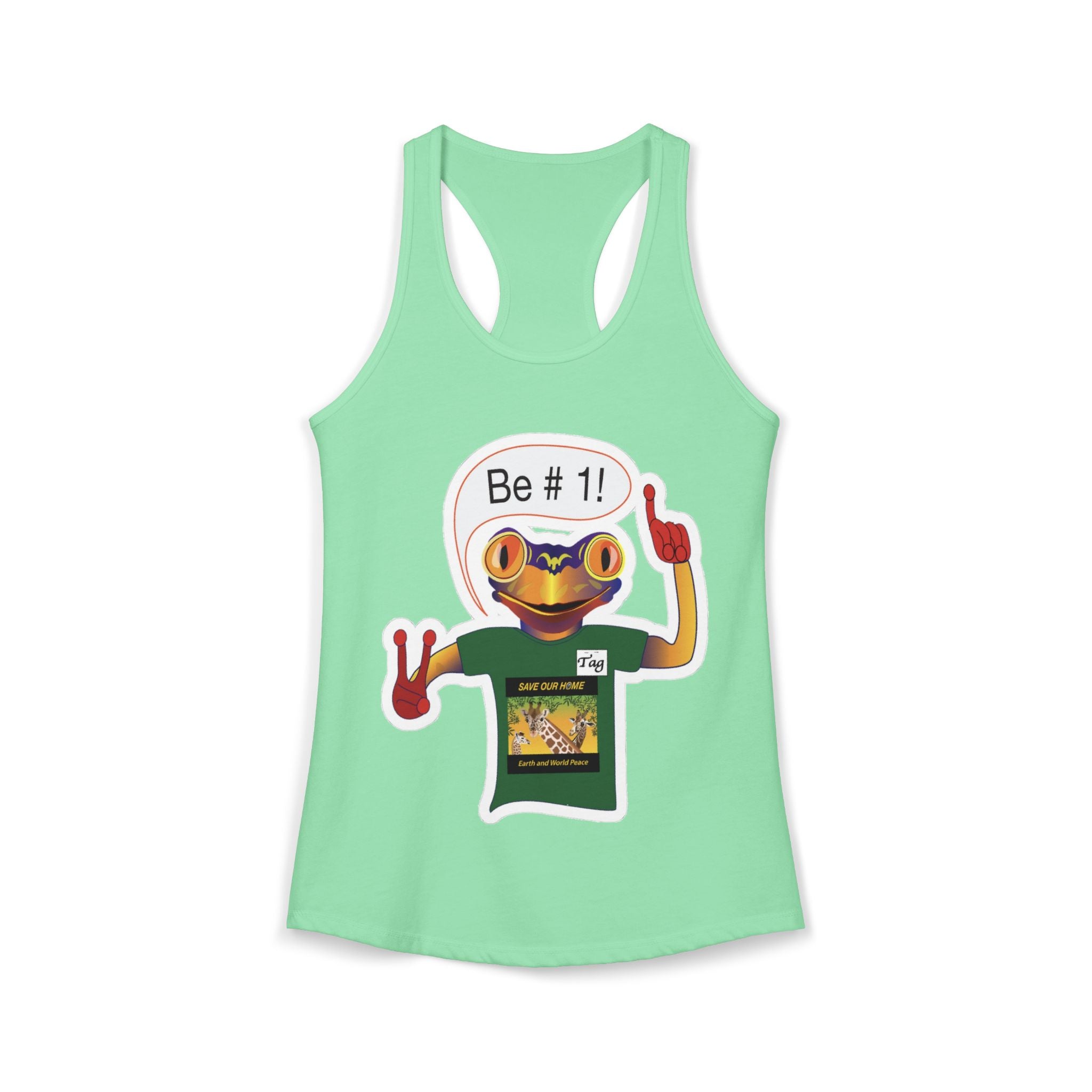 Frog Sticker Tank Tops Be # 1