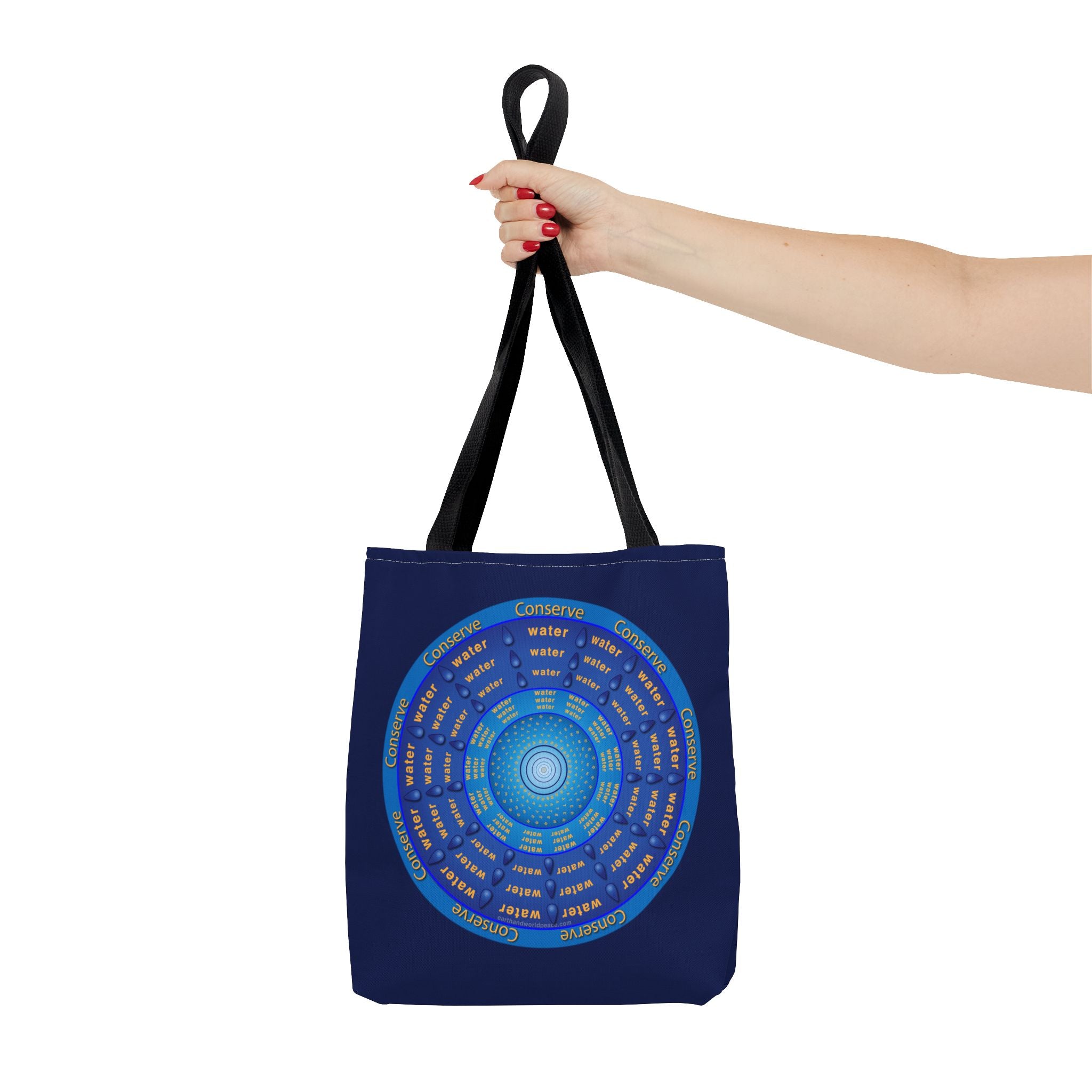 Conserve Water Blue & Gold Tote Bag