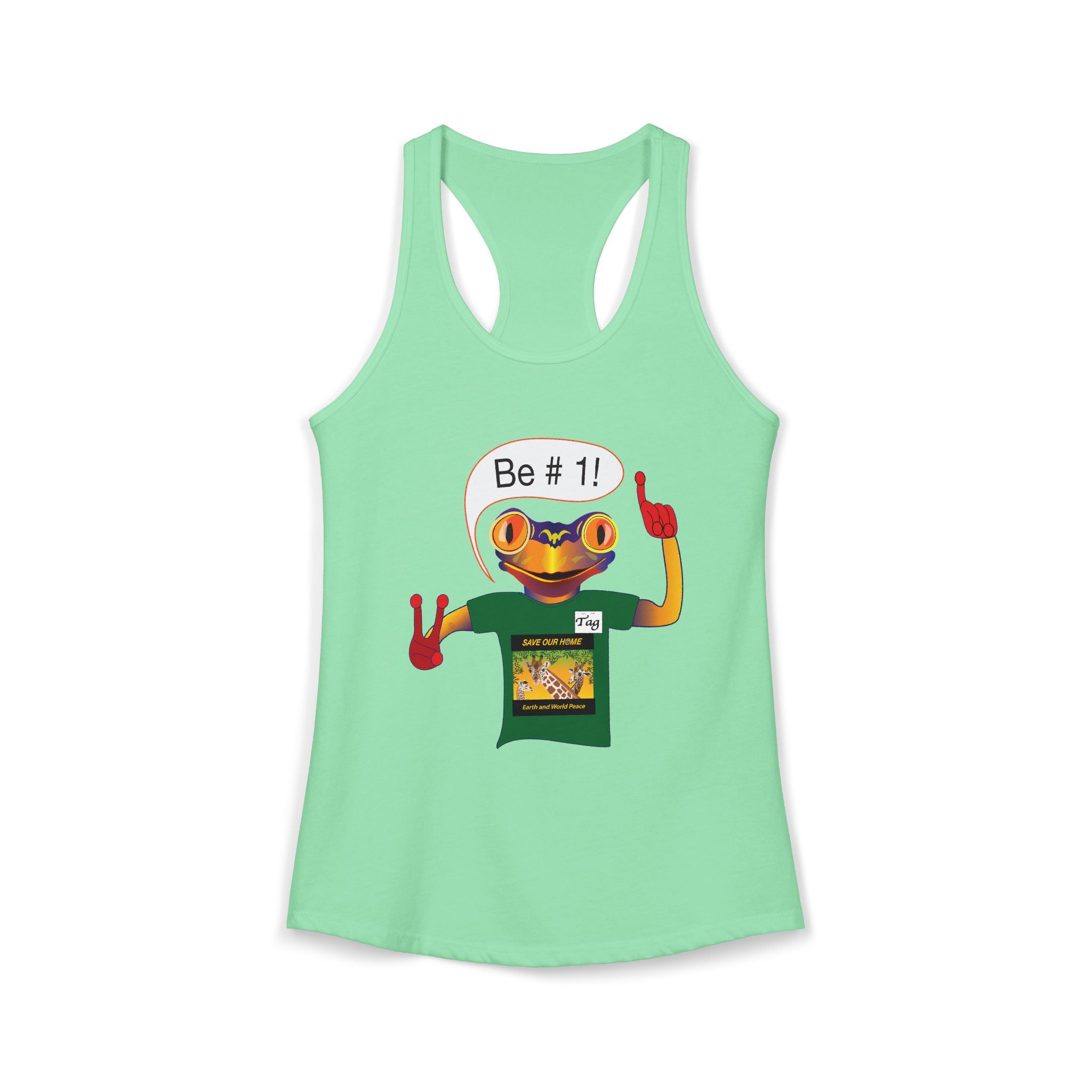 Frog Sticker Tank Tops Be # 1