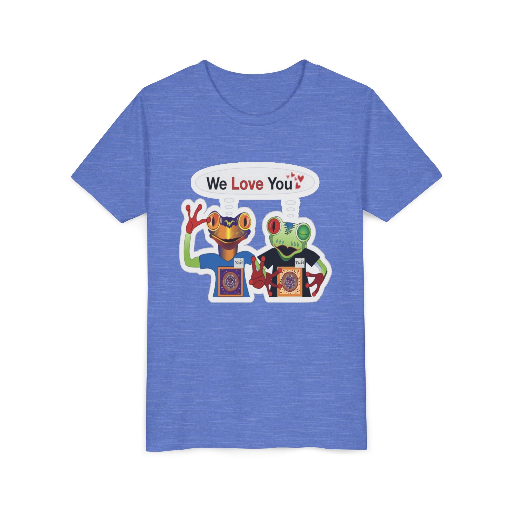 Mc Frogs  say "We Love You" Kids Sticker Tee