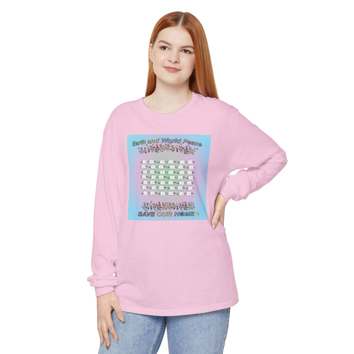 Lotus Flowers Long Sleeve Tee