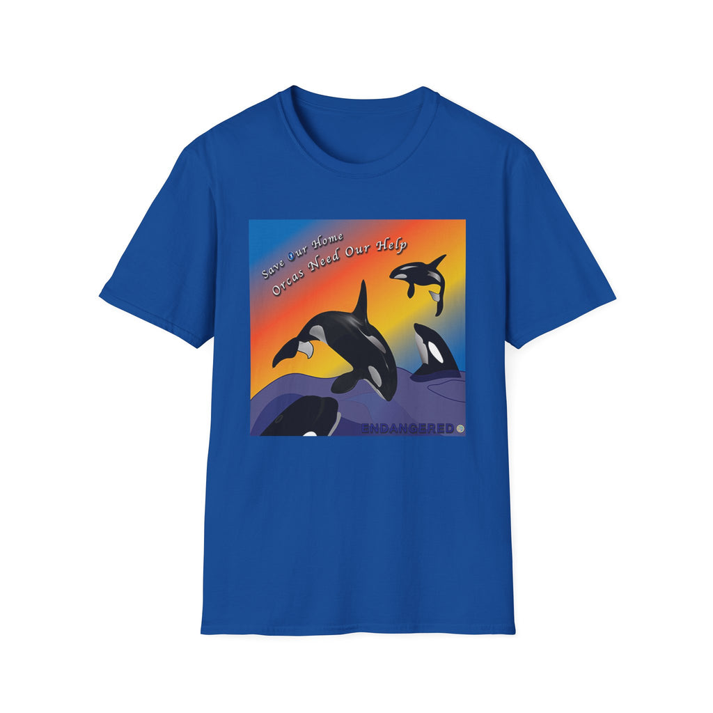 Orca at Play Unisex Softstyle T-Shirt