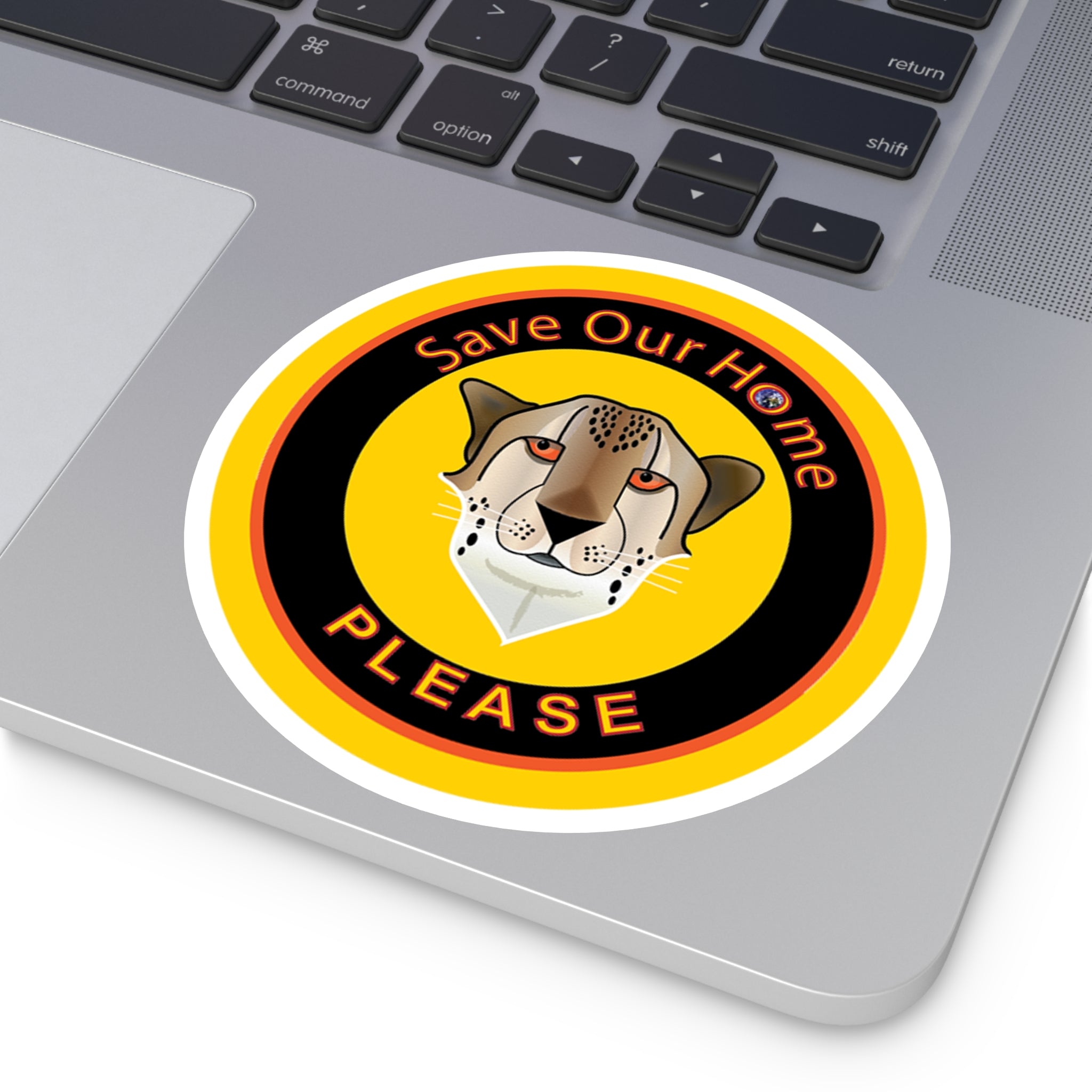 Cheetah: Save Our Home Round Sticker