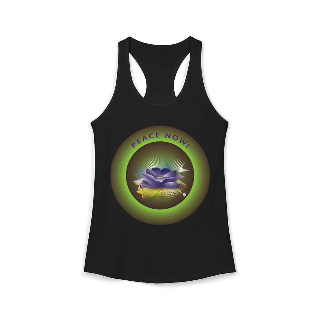 Lotus and Green Peace Racerback Tank