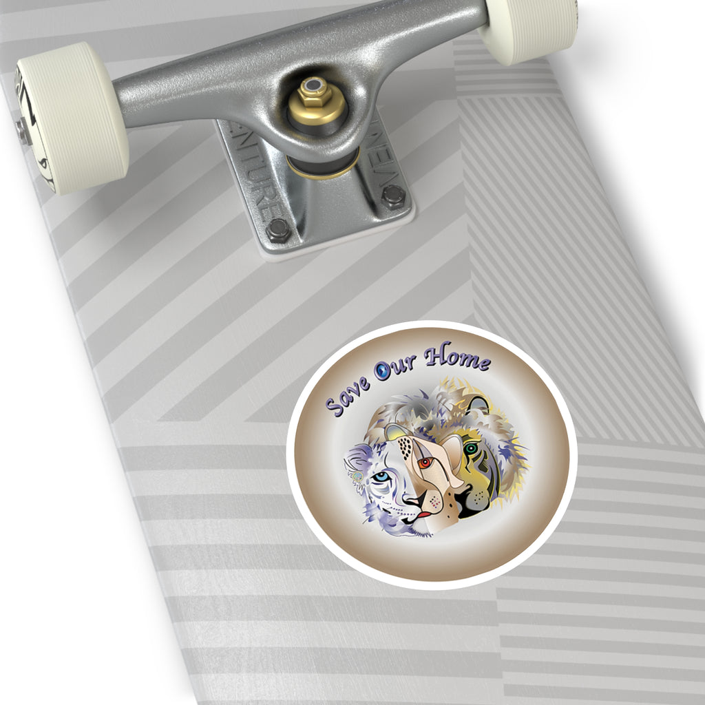 Snow Leopard, Cheetah, Lion Indoor Outdoor Sticker