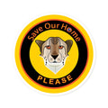 Cheetah: Save Our Home Round Sticker