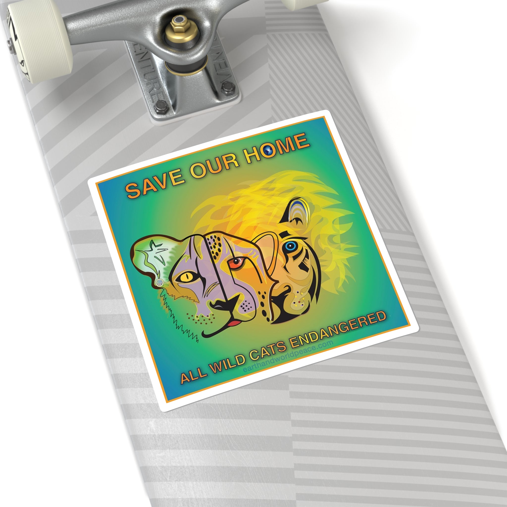Cat Trio Lioness, Cheetah, Lion Sticker