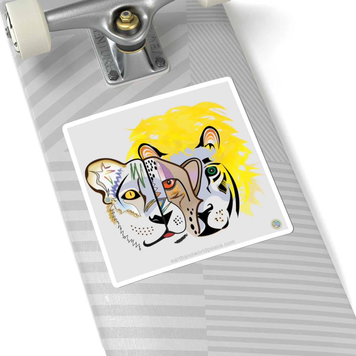 Copy of Cat Trio Lioness, Cheetah, and Lion Sticker
