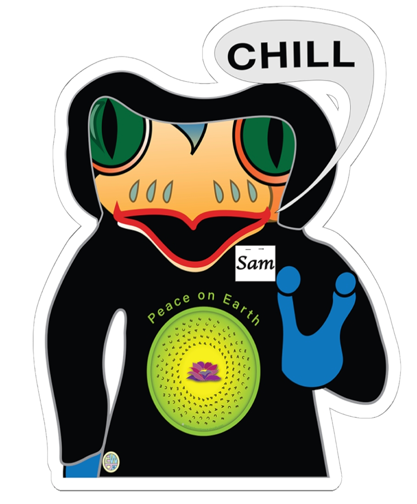 Sam McFrog  Kiss-Cut Sticker Chill