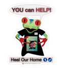 Frog YouCanHelpHeal Sticker