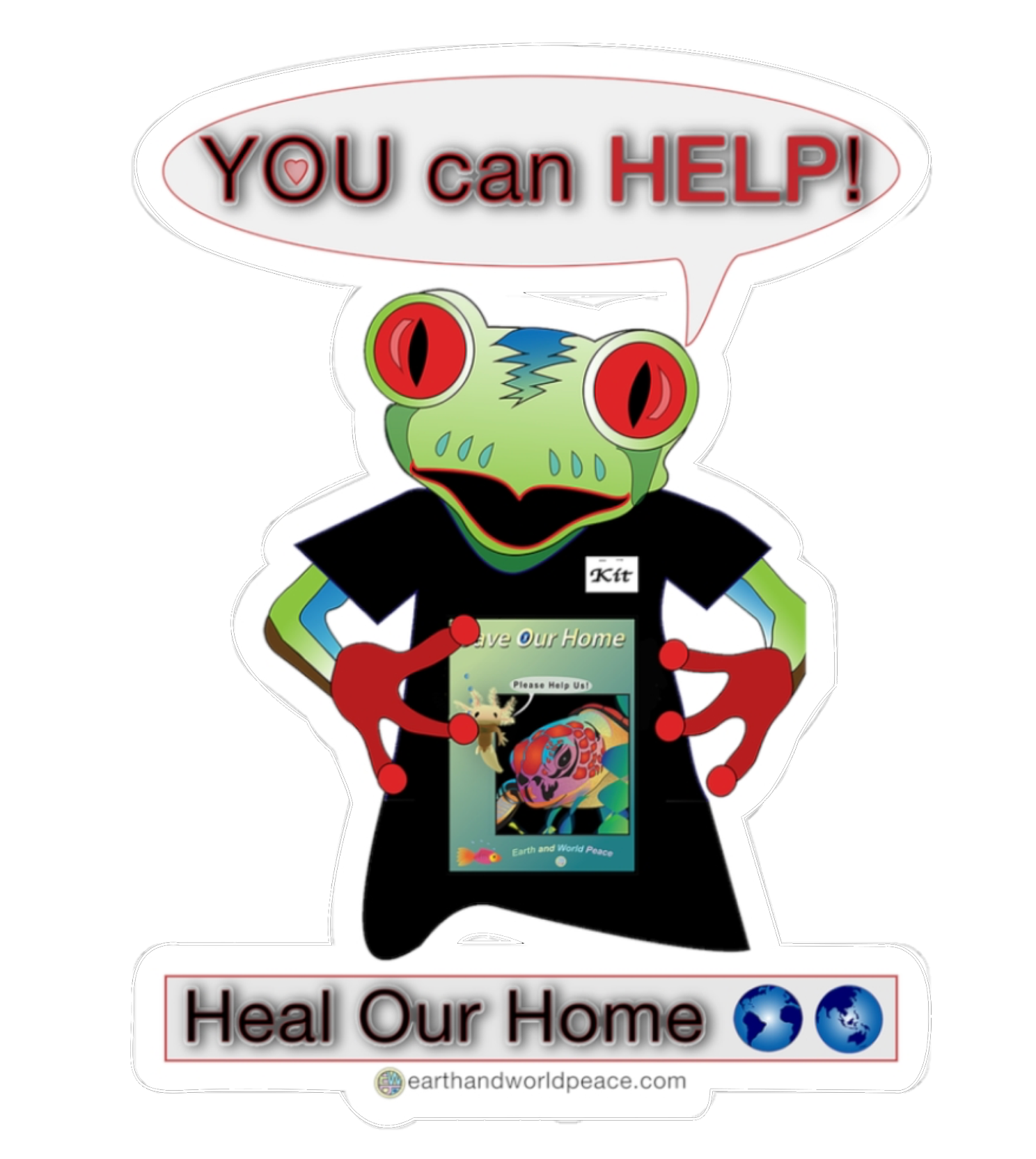 Frog YouCanHelpHeal Sticker
