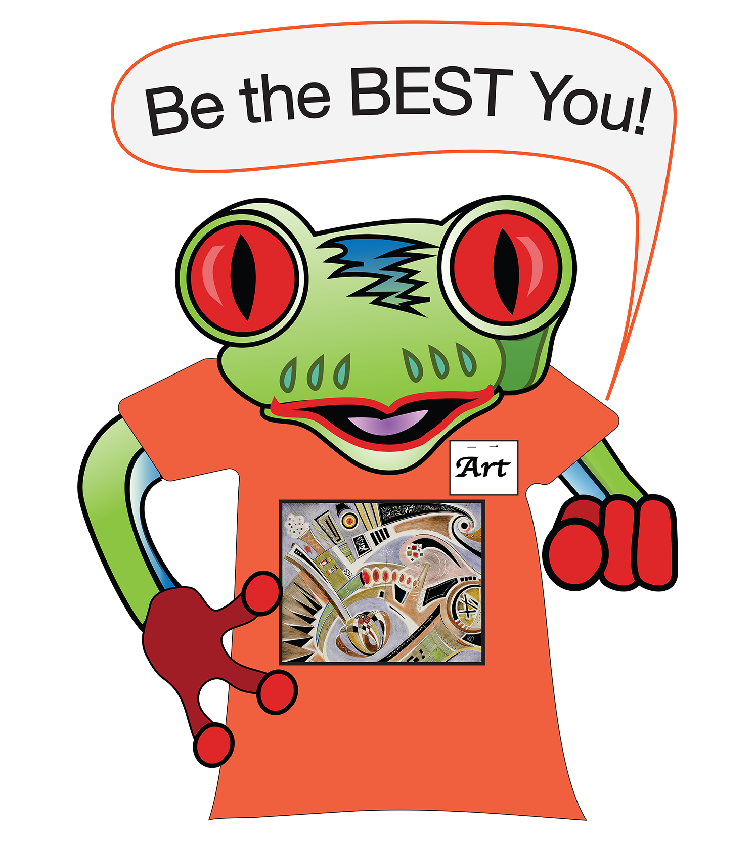 Frog: Be # 1 Sticker Tee